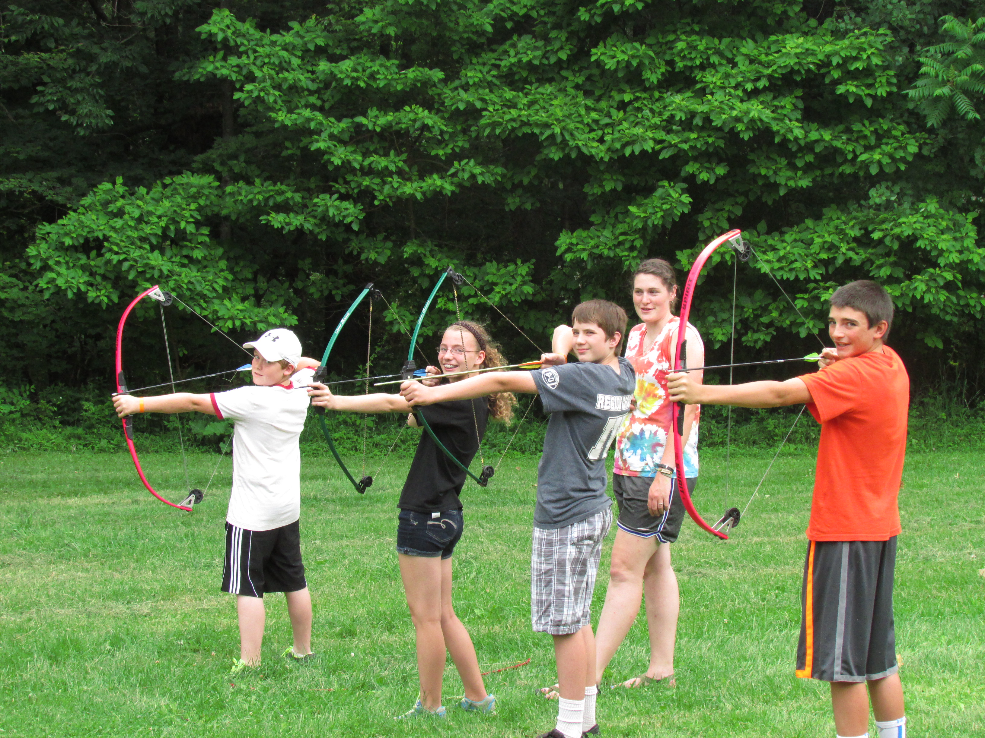 Campers enjoying a hay ride!