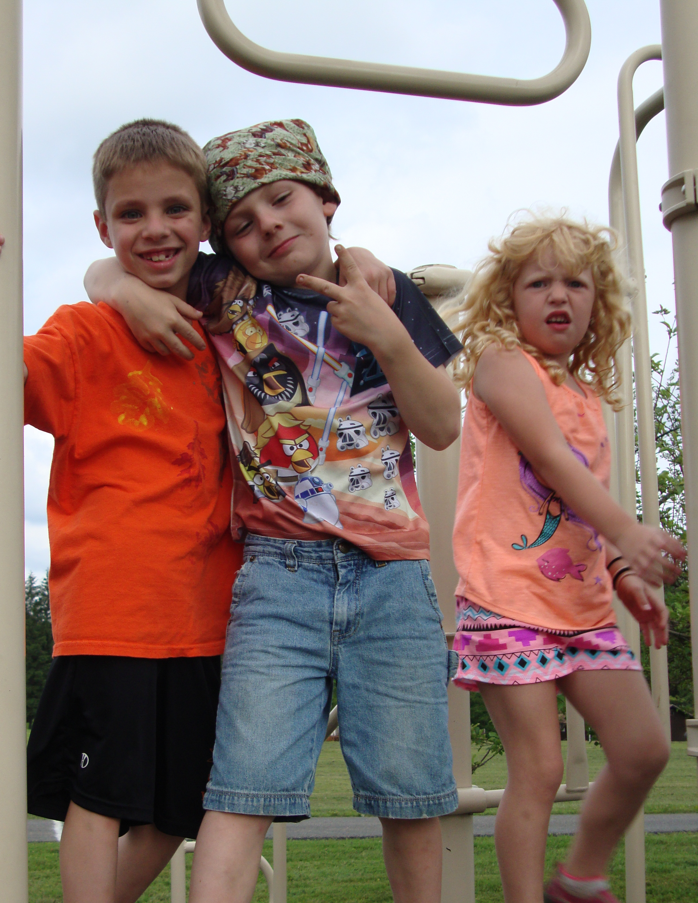 Kids playing on the playground