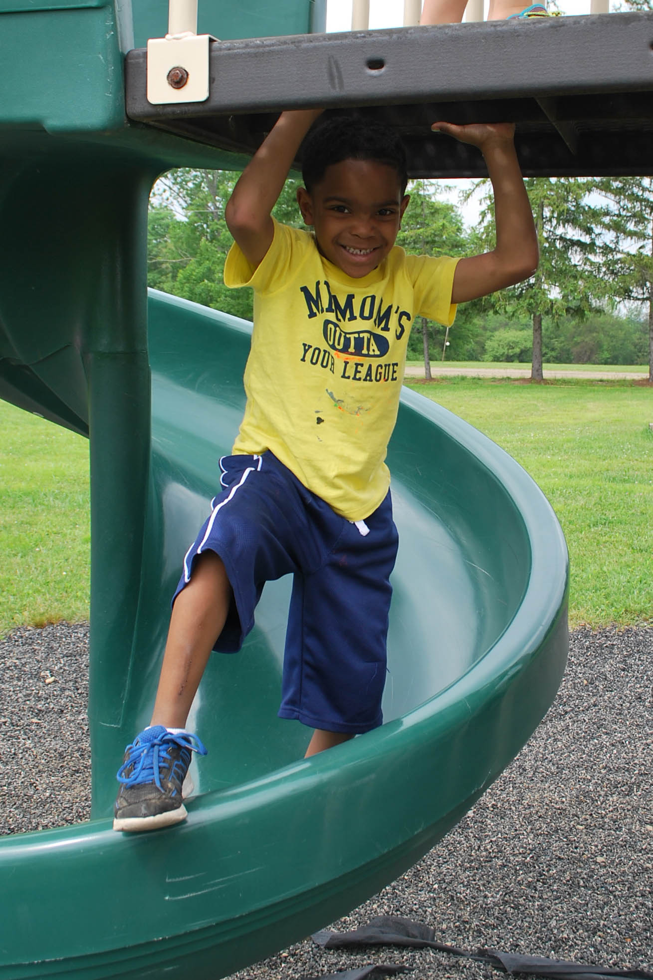 ABC Camper on the slide